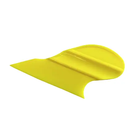 Желтая пластиковая выгонка с острым краем